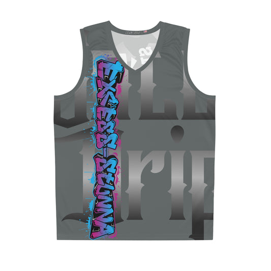 Dark Grey Gator Drip Exclusive Supa-Heavy Excess-Stunna Hypa-Flex Limited Edition OG Alligator Playuz “Flawda Mane Put Dat Smoke On You” Basketball Playuz Jersey
