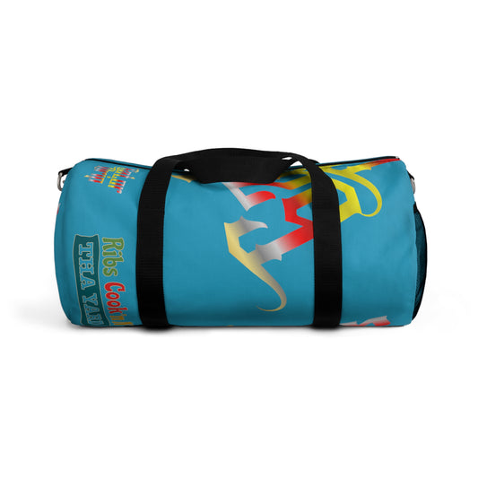 Turquoise Gator Drip Exclusive Supa-Heavy Excess-Stunna Hypa-Flex Alligator Playuz Limited Edition OG Flawda Mane “Ribs Cook’n N’ Tha Yard” Duffle Playuz Bag