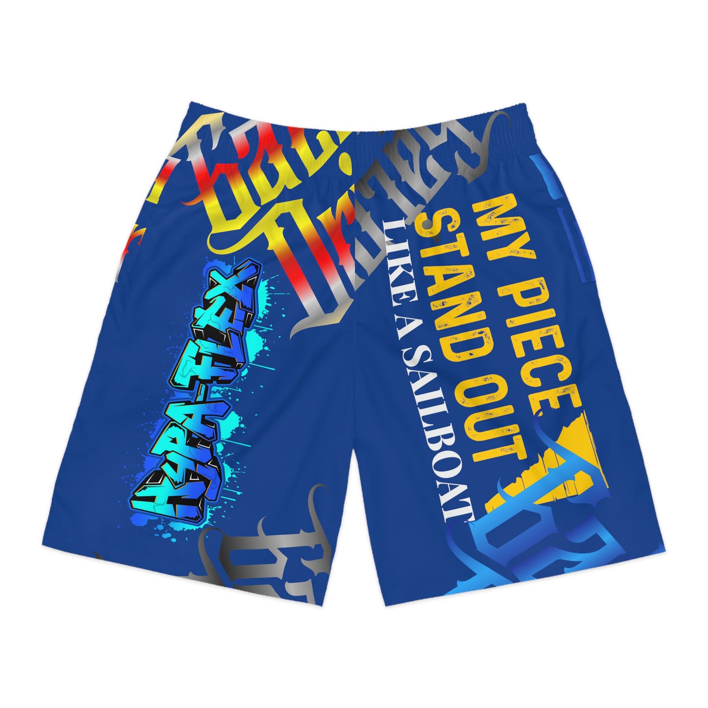 Blue Gator Drip Exclusive Supa-Heavy Excess-Stunna Hypa-Flex Limited Edition OG Flawda Mane “My Piece Stand Out Like A Sailboat” Men’s Jogguz Playuz Shorts