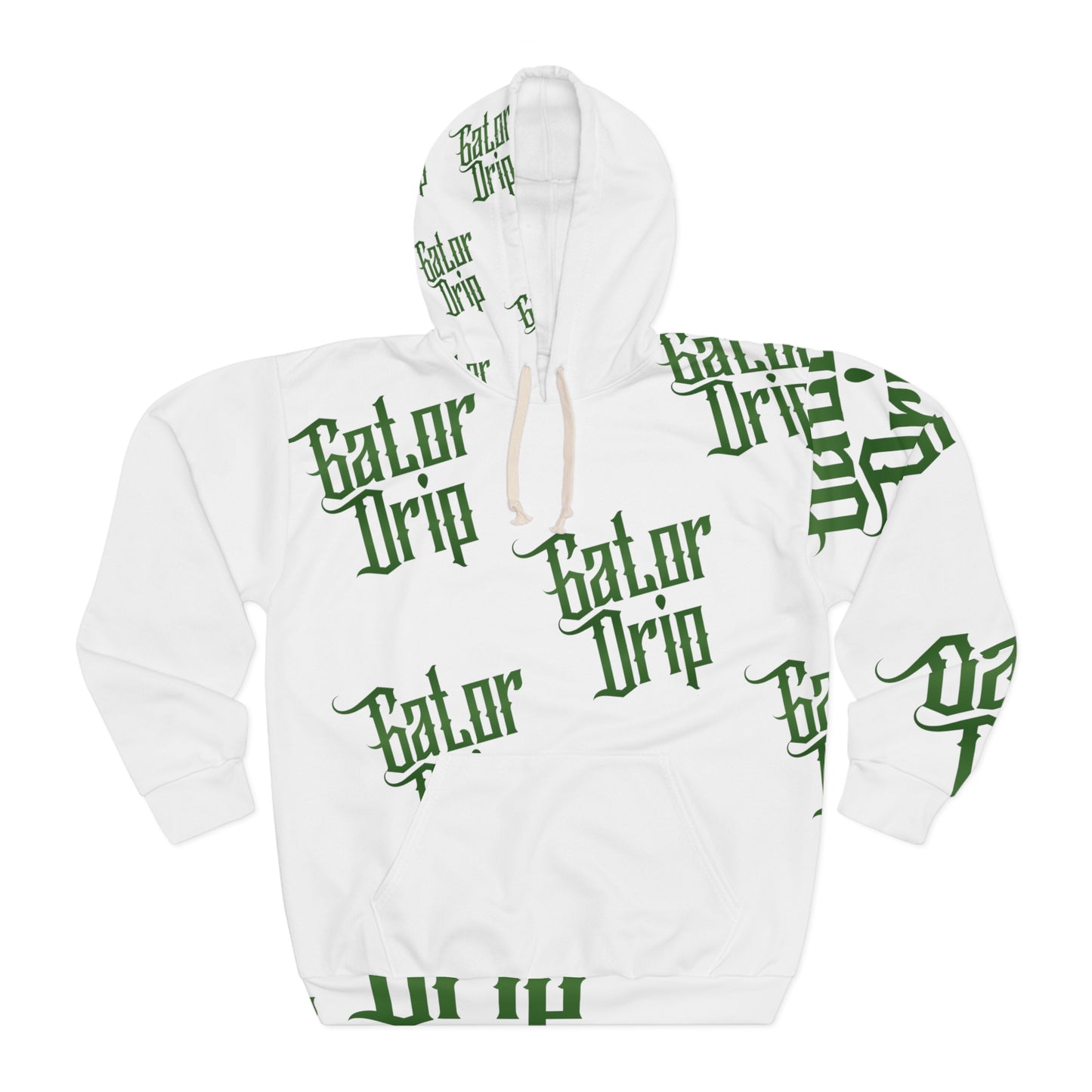 White Gator Drip Exclusive Supa-Heavy Excess-Stunna Hypa-Flex Limited Edition OG Rich Daddy "All White Collection" Unisex Pullover Playuz Hoodie