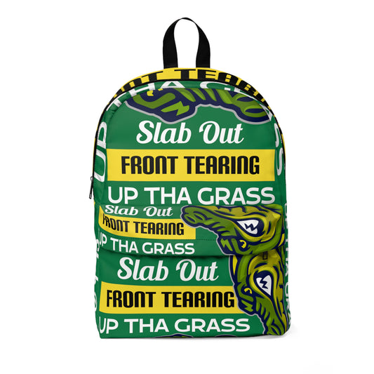 Green Flawdawear Limited Edition OG Flawda Mane "Slab Out Front Tearing Up Tha Grass" Classic Backpack
