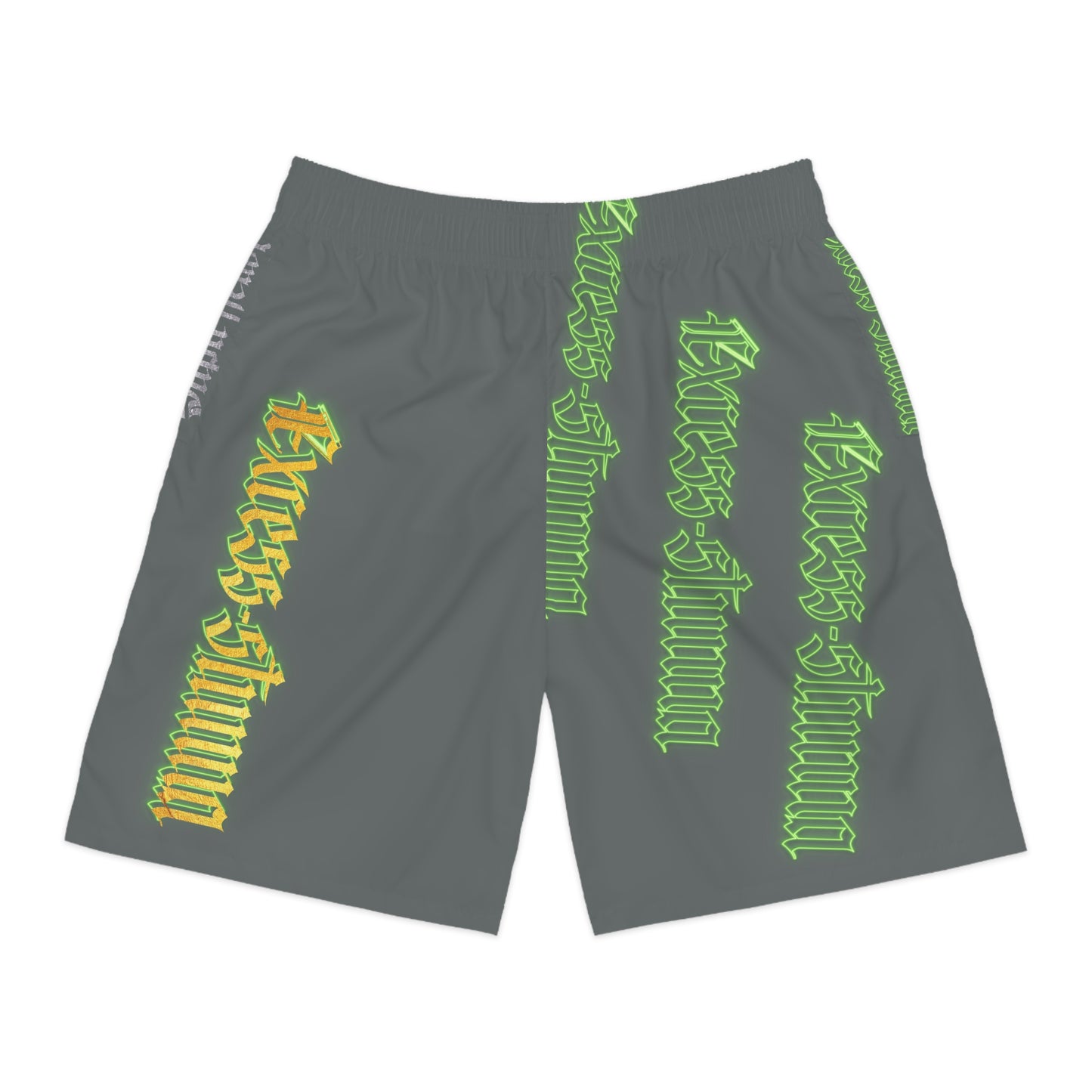 Dark Grey Gator Drip Exclusive Supa-Heavy Excess-Stunna Hypa-Flex Limited Edition OG “Excess-Stunna Collection” Men's Jogguz Playuz Shorts