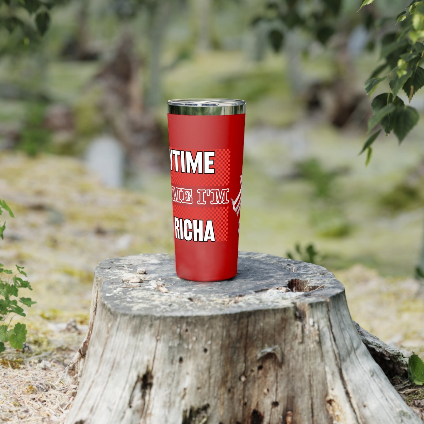 Red Gator Drip Exclusive Supa-Heavy Excess-Stunna Hypa-Flex Limited Edition OG Rich Daddy "Everytime U See Me I'm 100k Richa" Copper Vacuum Insulated Playuz Tumbler, 22 oz