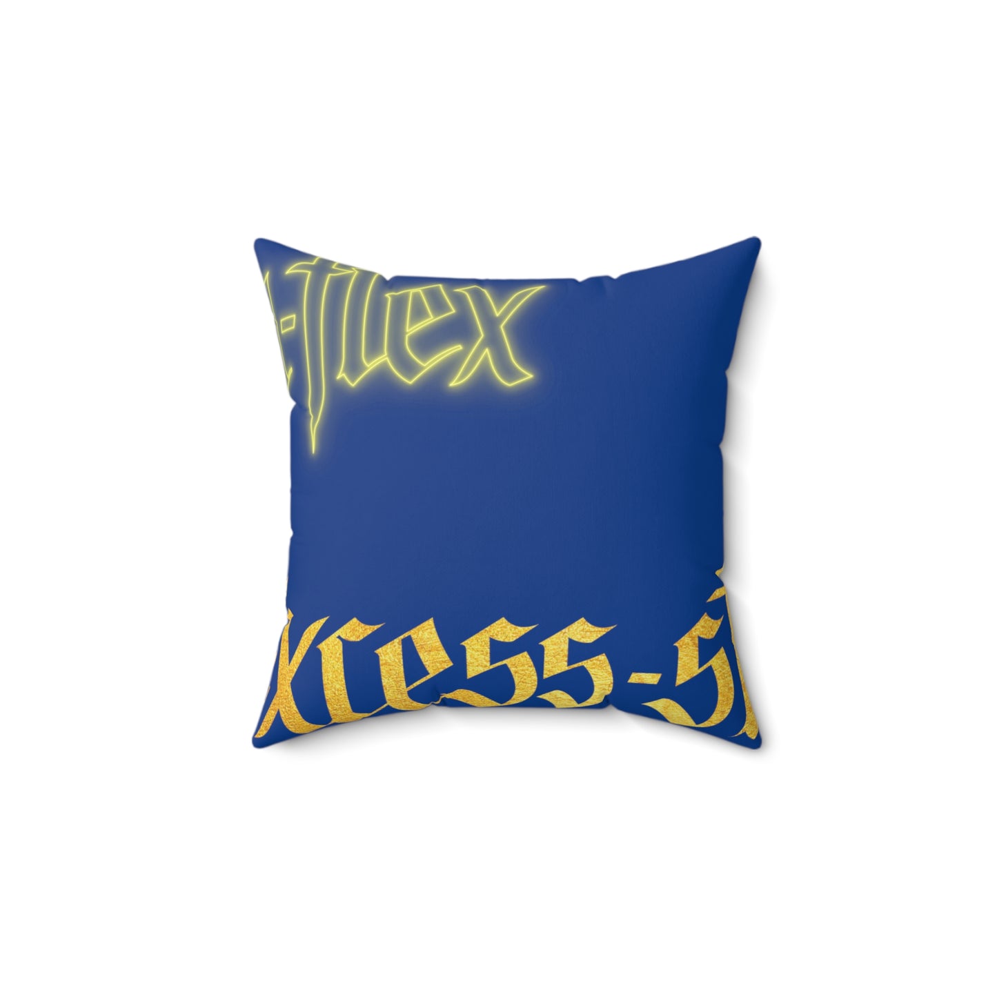 Dark Blue Gator Drip Exclusive Supa-Heavy Excess-Stunna Hypa-Flex Limited Edition OG Flawda Mane “Call Me Wall St Cuz I’m Tryna Have 8 Figguz” Spun Polyester Square Playuz Pillow