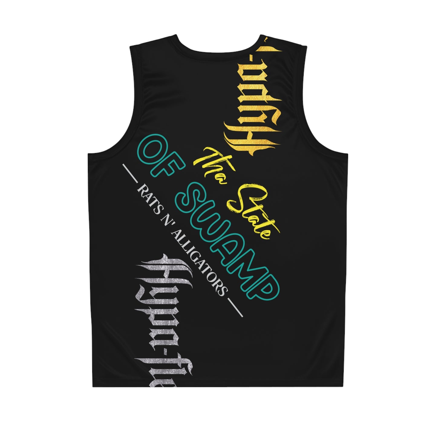 Black Gator Drip Exclusive Supa-Heavy Excess-Stunna Hypa-Flex Limited Edition OG Flawda Mane “Tha State Of Swamp Rats N’ Alligators” Basketball Playuz Jersey