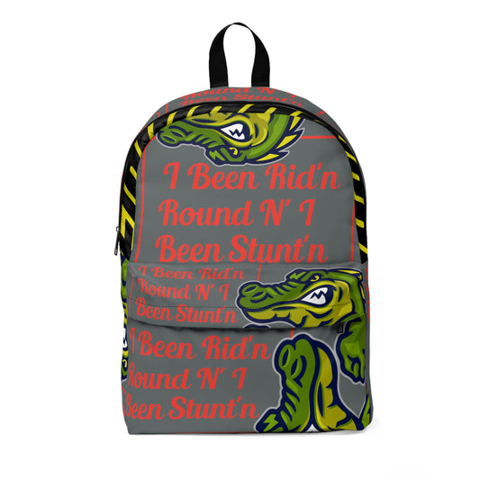 Dark Grey Flawdawear Limited Edition Flawda Mane "I Been Rid'n Round N' I Been Stunt'n" Classic Backpack