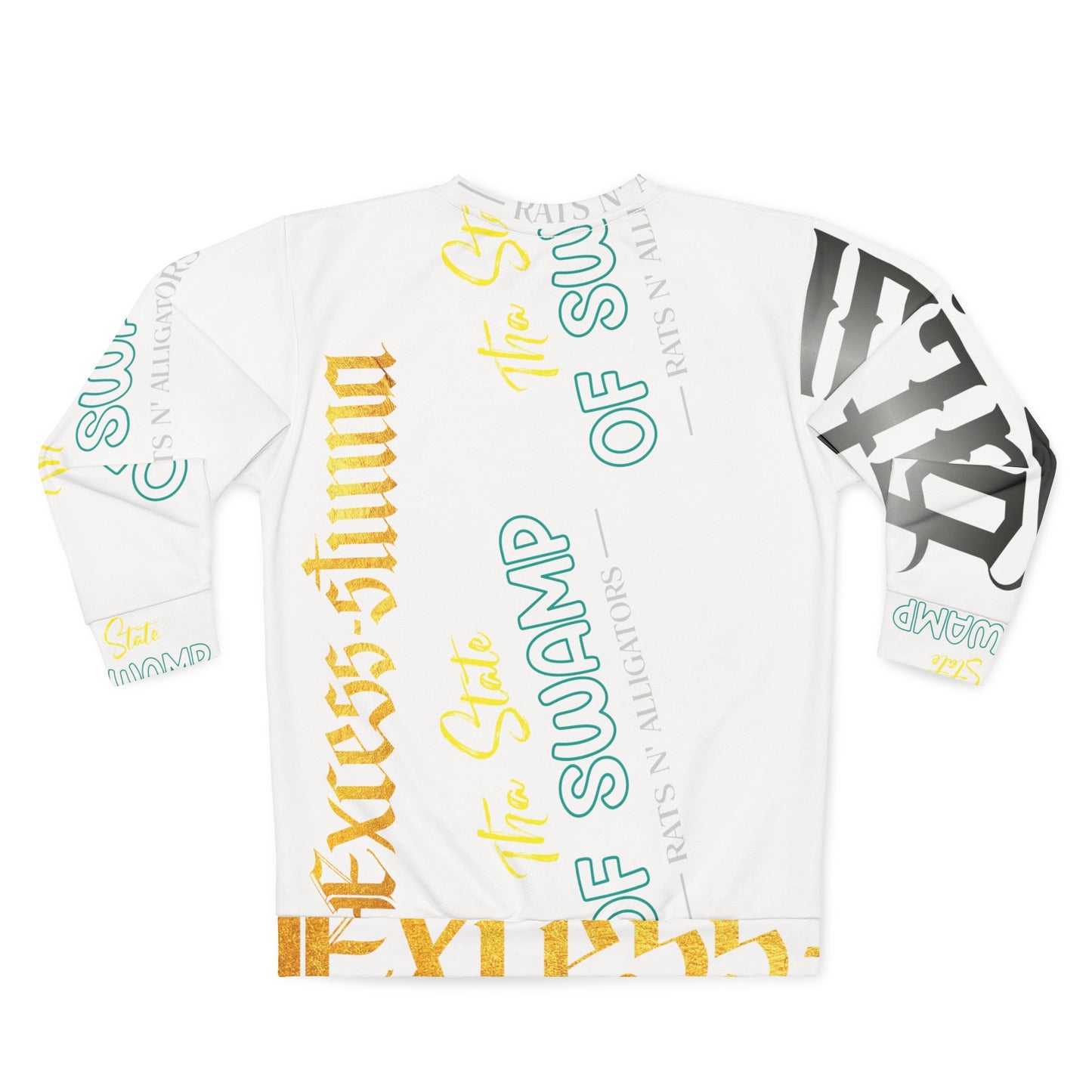 White Gator Drip Exclusive Supa-Heavy Excess-Stunna Hypa-Flex Limited Edition OG Flawda Mane “Tha State Of Swamp Rats N’ Alligators” Unisex Playuz Sweatshirt