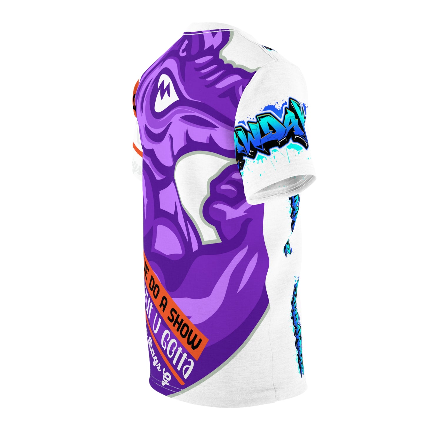 White Flawdawear Limited Edition OG Rich Daddy “Will We Do A Show Gladly But U Gotta Pay Us In Bags G” Unisex Cut & Sew Playuz Tee