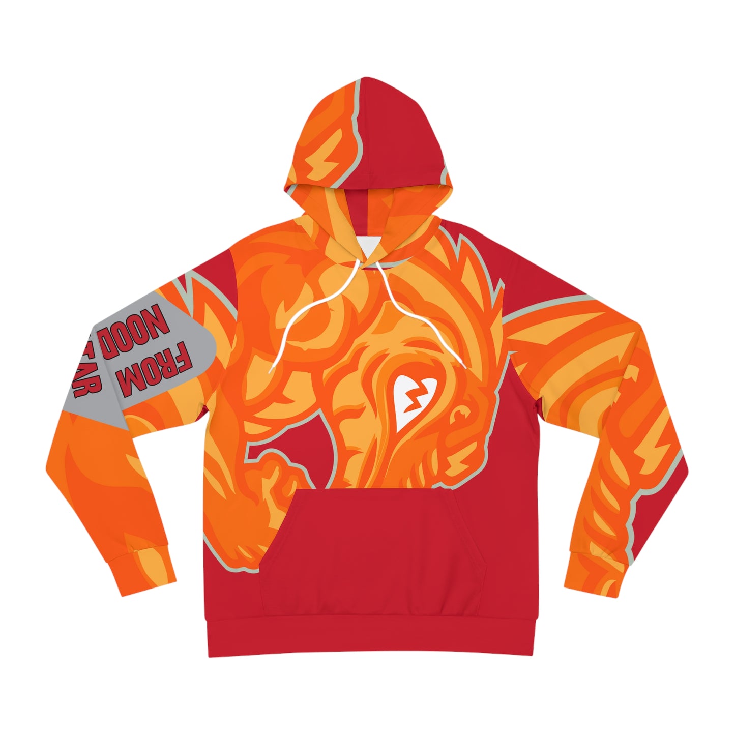 Red/Orange Flawdawear Limited Edition OG Flawda Mane “From Ramen Noodles To 5 Star” Unisex Fashion Playuz Hoodie