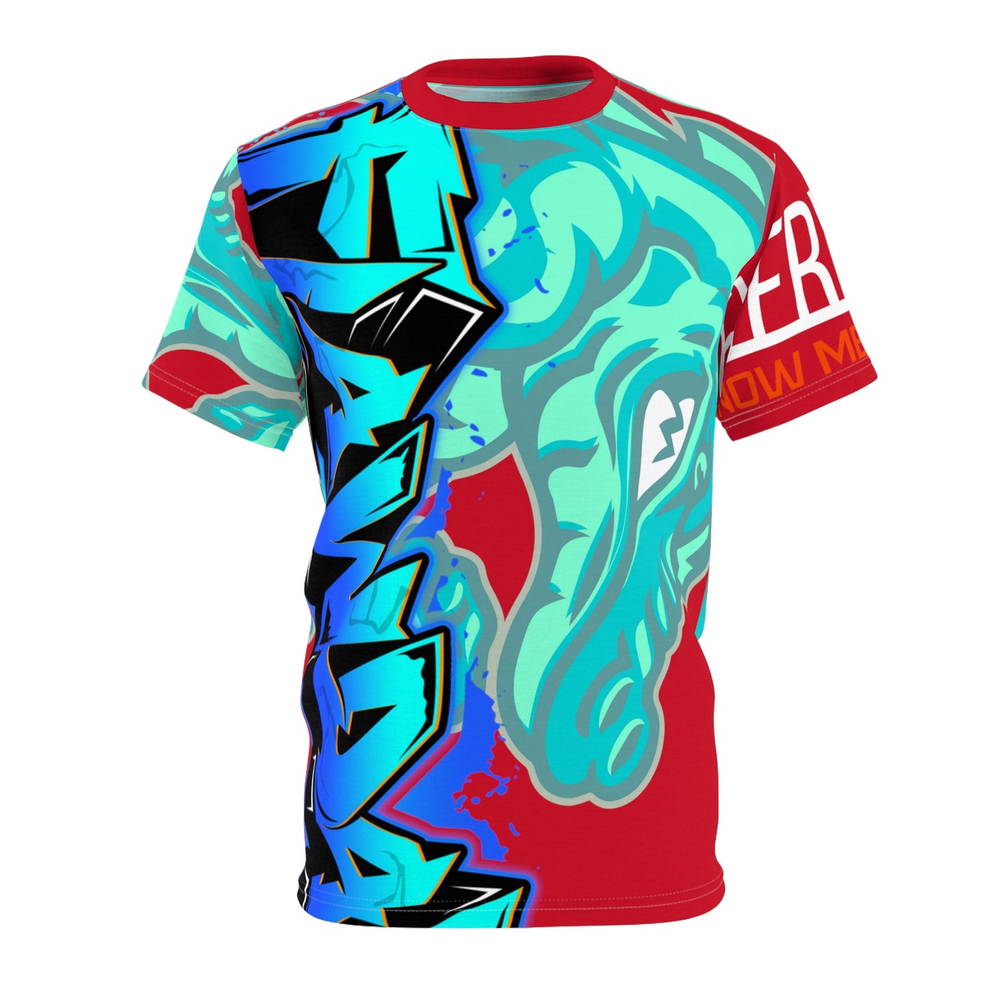 Red/Mint Flawdawear Limited Edition OG Flawda Mane “Everybody Know Me” Unisex Cut & Sew Playuz Tee