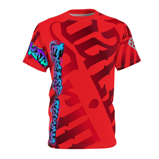 Red Gator Drip Exclusive Supa-Heavy Excess-Stunna Hypa-Flex Limited Edition OG Flawda Mane “From Ramen Noodles To 5 Star" Unisex Cut & Sew Playuz Tee