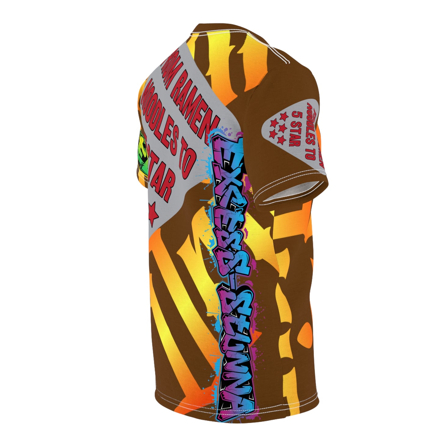 Brown Gator Drip Exclusive Supa-Heavy Excess-Stunna Hypa-Flex Limited Edition OG Flawda Mane “From Ramen Noodles To 5 Star" Unisex Cut & Sew Playuz Tee