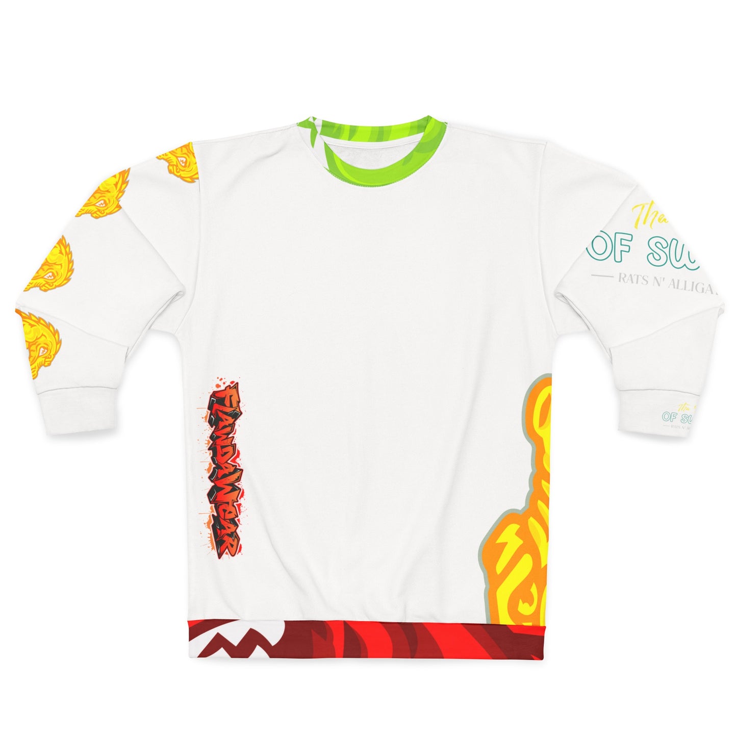 White Flawdawear Limited Edition OG Flawda Mane “Tha State Of Swamp Rats N’ Alligators” Unisex Playuz Sweatshirt