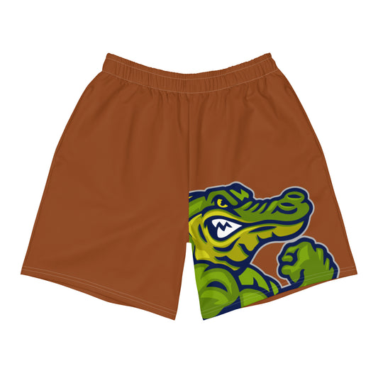 Saddle Brown Flawdawear Limited Edition OG Rich Daddy “Look Around Playuh Yee Ain’t Find’n Othuz” Men’s Athletic Playuz Shorts