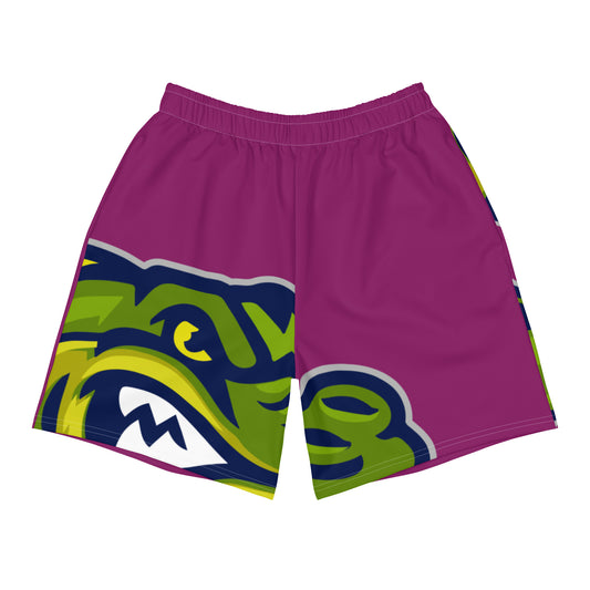 Eggplant Flawdawear Limited Edition OG Alligator Playuz “Golds In Rock’n Gator” Men’s Athletic Playuz Shorts