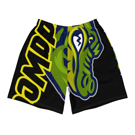 Black Flawdawear Limited Edition OG Alligator Playuz “Golds In Rock’n Gator” Men’s Athletic Playuz Shorts