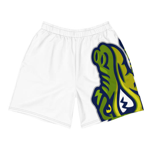 White Flawdawear Limited Edition OG Alligator Playuz “The Richest Playuz” Men’s Athletic Playuz Shorts