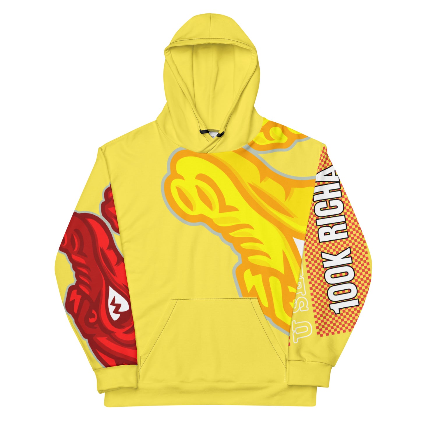 Yellow Flawdawear Limited Edition OG Rich Daddy “Everytime U See Me I’m 100K Richa” Unisex Playuz Sweatshirt