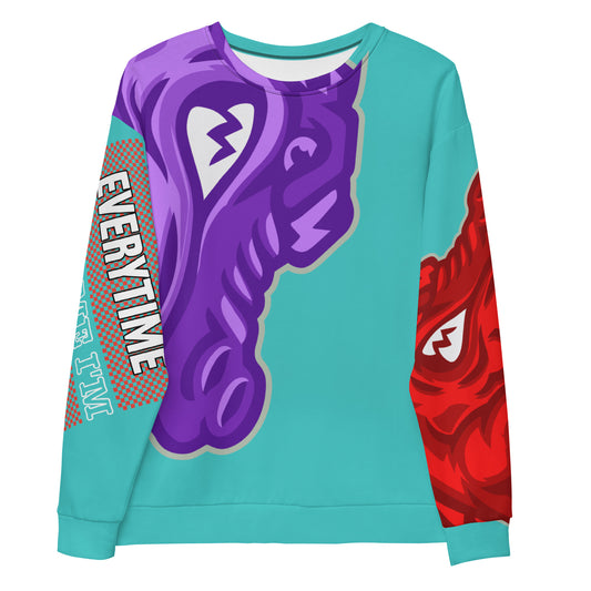 Dark Turquoise Flawdawear Limited Edition OG Rich Daddy “Everytime U See Me I’m 100K Richa” Unisex Playuz Sweatshirt