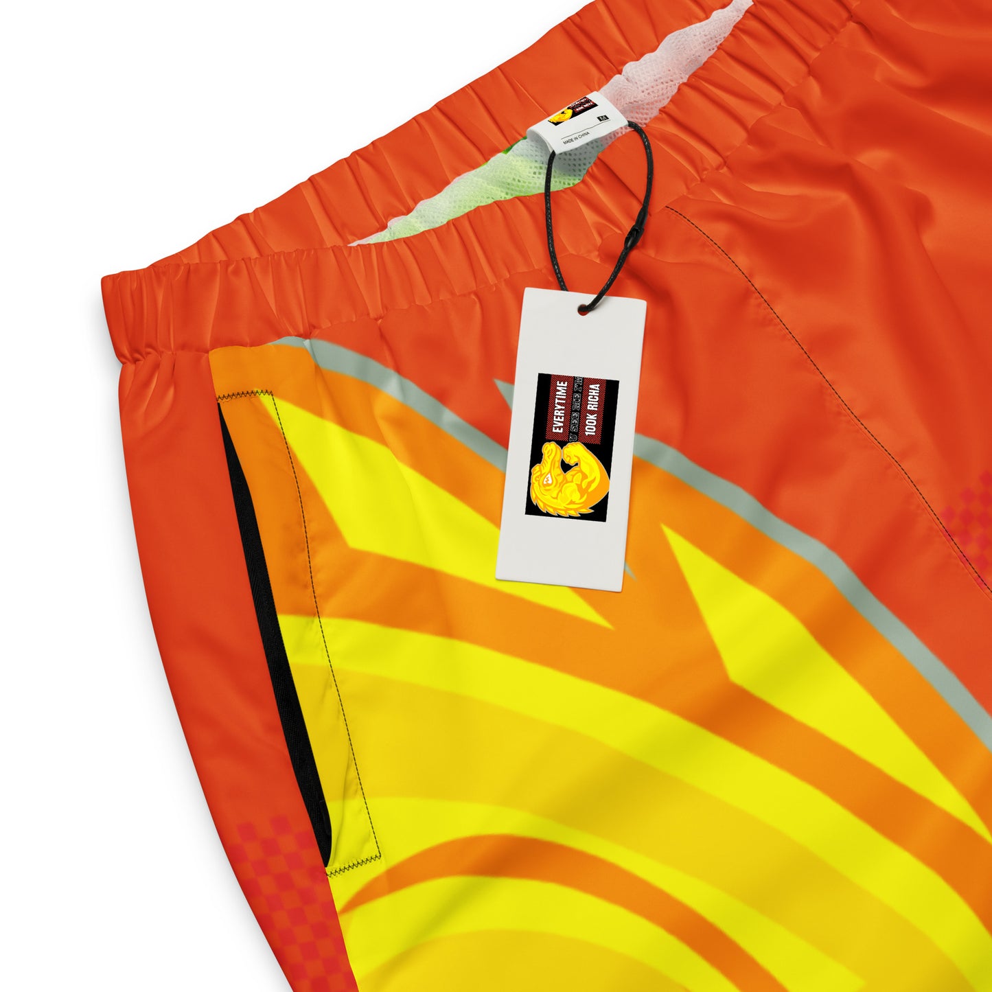 Orange Flawdawear Limited Edition OG Rich Daddy “Everytime U See Me I’m 100K Richa” Unisex Track Playuz Pants