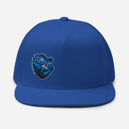 Royal Blue Gator Drip Exclusive Supa-Heavy Excess-Stunna Hypa-Flex Limited Edition OG "Excess-Stunna Collection" Flat Bill Playuz Cap