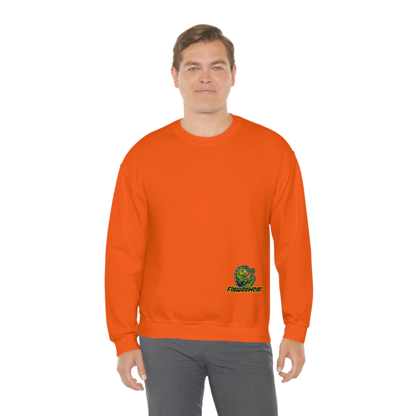 Safety Orange Flawdawear Limited Edition OG Flawda Mane "Flawda Mane Put Dat Smoke On You" Unisex Crewneck Playuz Sweatshirt