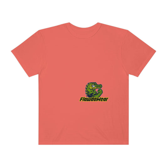 Bright Salmon Flawdawear Limited Edition OG Rich Daddy "My Papuh Do Push-Ups N' Tha Yard Like A OG" Unisex Garment-Dyed Playuz T-shirt