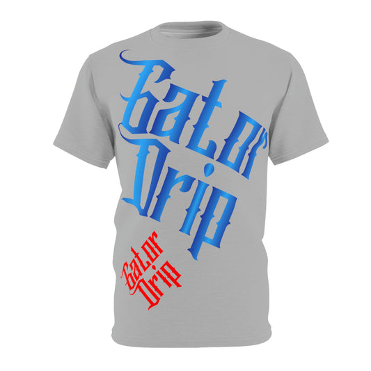 Light Grey Gator Drip Exclusive Supa-Heavy Excess-Stunna Flex Alligator Playuz Limited Edition OG Multi-Logo Flawda Mane “Shak’n Glass Up In My Candy Toy" Unisex Cut & Sew Playuz Tee