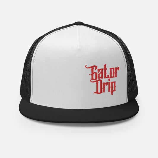 Black/White/Black Gator Drip Exclusive Supa-Heavy Excess-Stunna Hypa-Flex Alligator Playuz Limited Edition OG Red Logo Trucka Playuz Cap