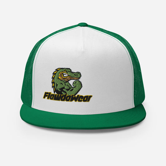 Kelly/White/Kelly Flawdawear Flawda Mane Limited Edition OG 5 Panel Trucka Playuz Hat