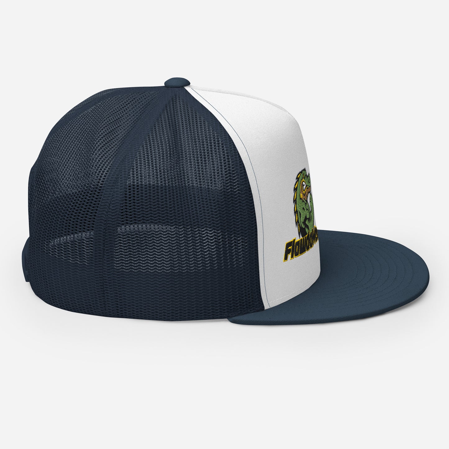 Navy/White/Navy Flawdawear Flawda Mane Limited Edition OG 5 Panel Trucka Playuz Hat