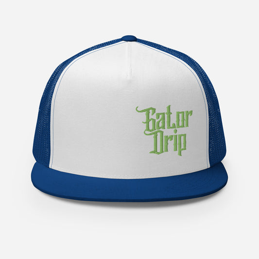 Royal/White/Royal Gator Drip Exclusive Supa-Heavy Excess-Stunna Hypa-Flex Alligator Playuz Limited Edition OG Kiwi Green Logo Trucka Playuz Cap