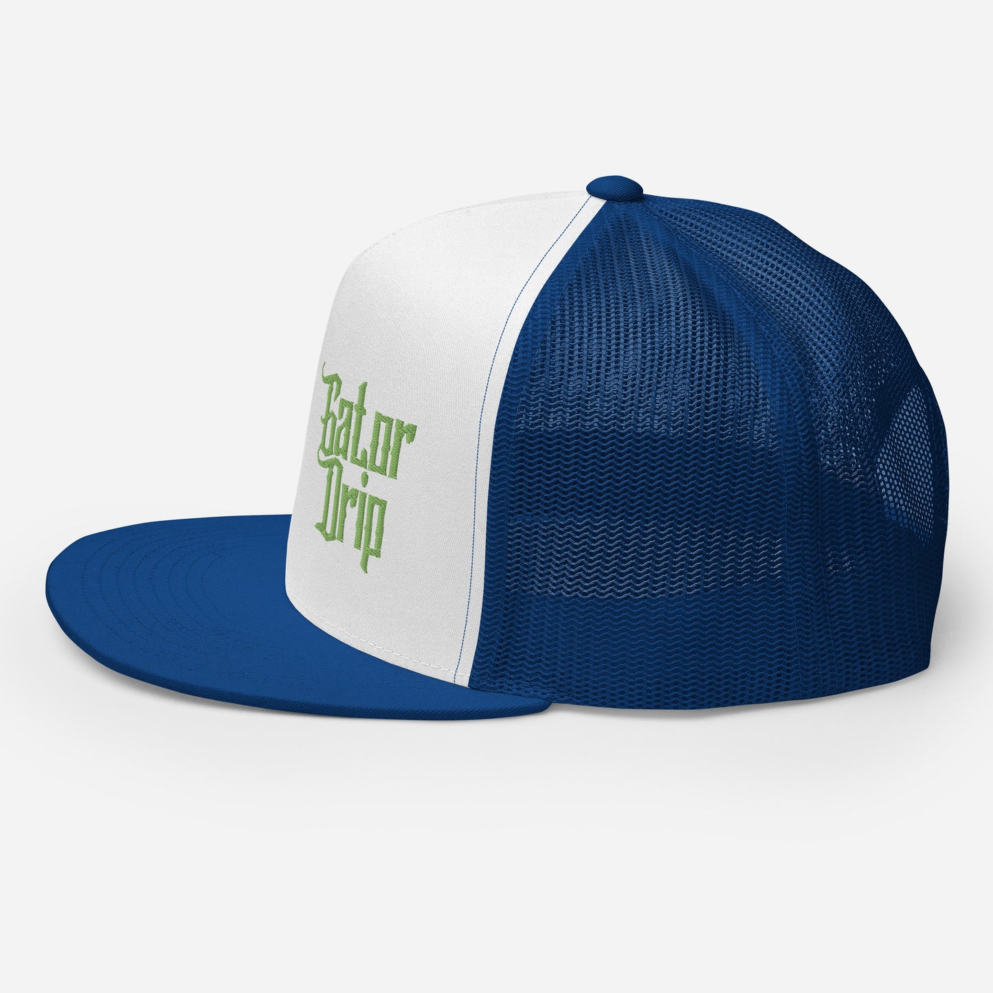 Royal/White/Royal Gator Drip Exclusive Supa-Heavy Excess-Stunna Hypa-Flex Alligator Playuz Limited Edition OG Kiwi Green Logo Trucka Playuz Cap