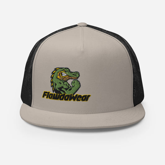 Silver/Black Flawdawear Flawda Mane Limited Edition OG 5 Panel Trucka Playuz Hat