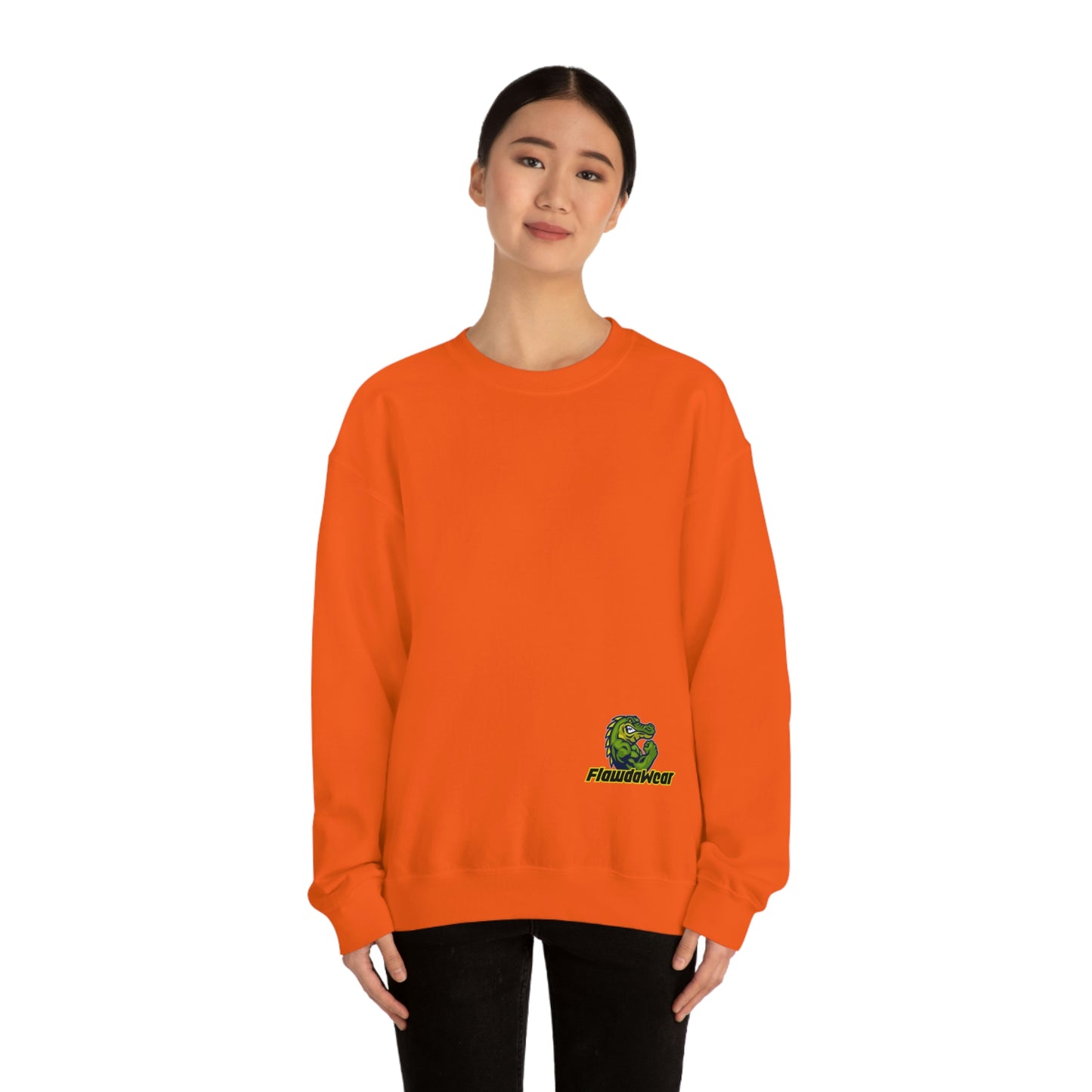 Safety Orange Flawdawear Limited Edition OG Flawda Mane "Flawda Mane Put Dat Smoke On You" Unisex Crewneck Playuz Sweatshirt