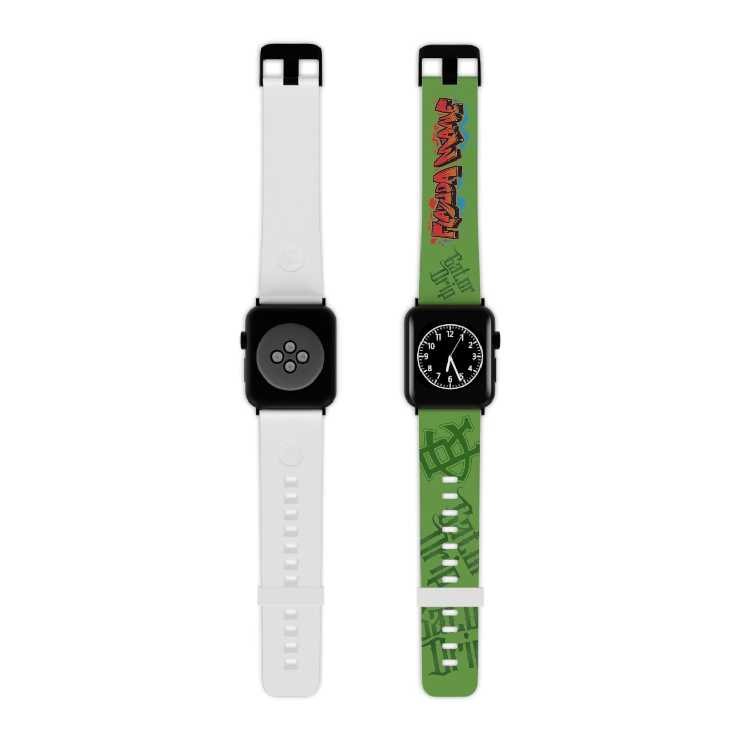 Light Green Gator Drip Exclusive Supa-Heavy Excess-Stunna Hypa-Flex x Flawda Mane x Cakewood Records “Swamp Souljuz Collection” Men’s Flawda Mane Watch Band for Apple Playuz Watch