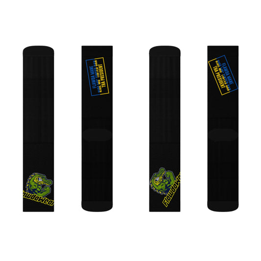 Black Flawdawear Limited Edition OG Flawda Mane “Flawda Mane Rid’n Mo’ Tinted Dan Tha President” Medium Playuz Socks