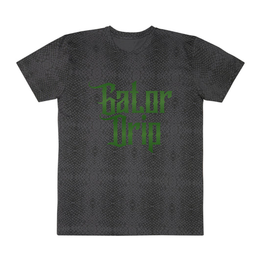 Black Reptile Gator Drip Exclusive Supa-Heavy Excess-Stunna Hypa-Flex Limited Edition OG Rich Daddy "A Hatuh Put Tha Bling In My Diamond" Men's Fine Playuz Jersey Tee