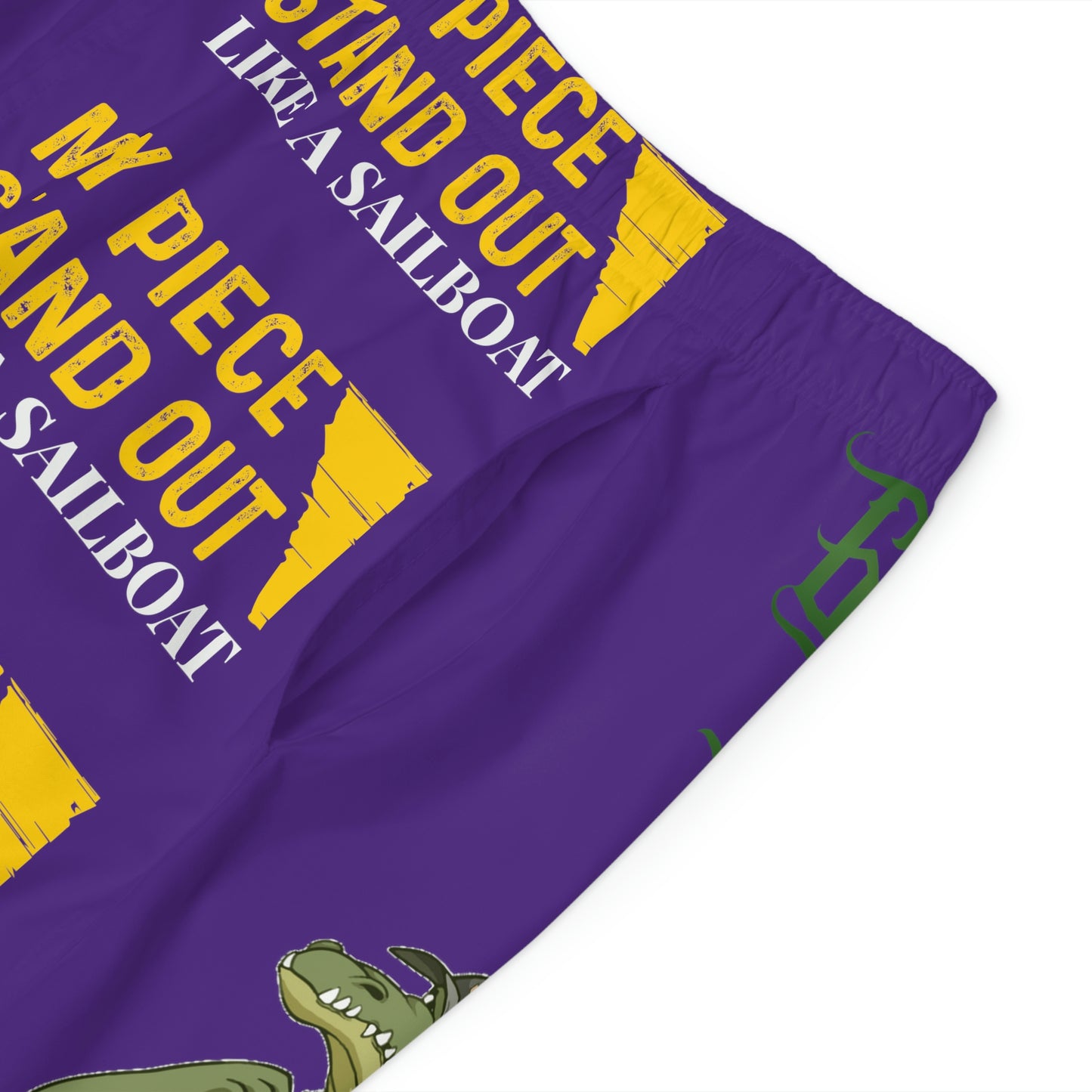 Purple Flawdawear x Gator Drip Supa-Heavy Excess-Stunna Hypa-Flex Limited Edition OG Flawda Mane "My Piece Stand Out Like A Sailboat" Men's Board Playuz Shorts