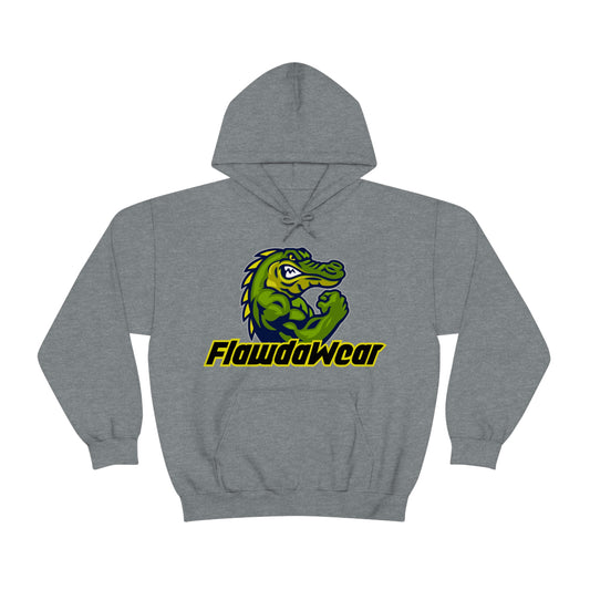 Graphite Heather Flawdawear Limited Edition OG Alligator Playuz "From Traila Park 2 Own Palm Tree" Unisex Hooded Playuz Sweatshirt