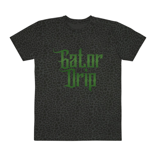 Black Leopard Gator Drip Exclusive Supa-Heavy Excess-Stunna Hypa-Flex Limited Edition OG Flawda Mane "Tha State Of Swamp Rats N' Alligators" Men's Fine Jersey Playuz Tee
