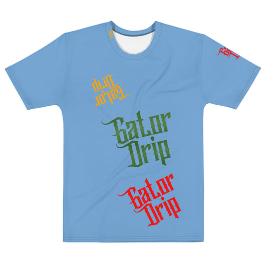 Light Blue Gator Drip Exclusive Supa-Heavy Excess-Stunna Flex Alligator Playuz Limited Edition OG Crew Neck Playuz Tee