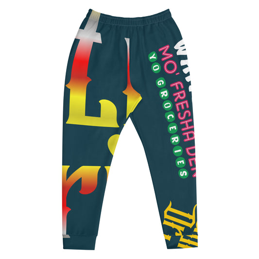 Blue Whale Gator Drip Exclusive Supa-Heavy Excess-Stunna Flex Alligator Playuz Limited Edition OG Multi-Logo Rich Daddy “Mo’ Fresha Den Yo Groceries" Men’s Playuz Jogguz