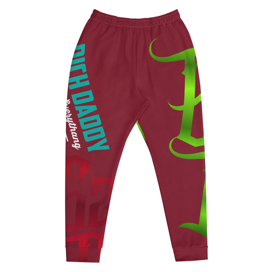 Burgundy Gator Drip Exclusive Supa-Heavy Excess-Stunna Flex Alligator Playuz Limited Edition OG Multi-Logo Rich Daddy “Rich Daddy Became Everythang Dat U Cain’t” Men’s Playuz Jogguz