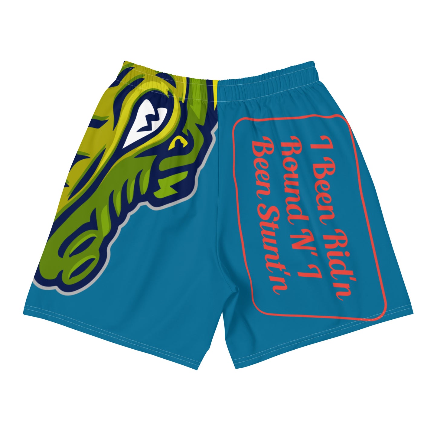 Cerulean Flawdawear Limited Edition OG Flawda Mane “I Been Rid’n Round N’ I Been Stunt’n” Men’s Athletic Playuz Shorts