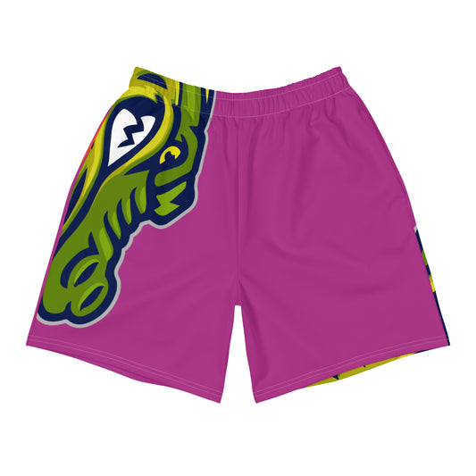 Red Violet Flawdawear Limited Edition OG Flawda Mane “I Been Rid’n Round N’ I Been Stunt’n” Men’s Athletic Playuz Shorts