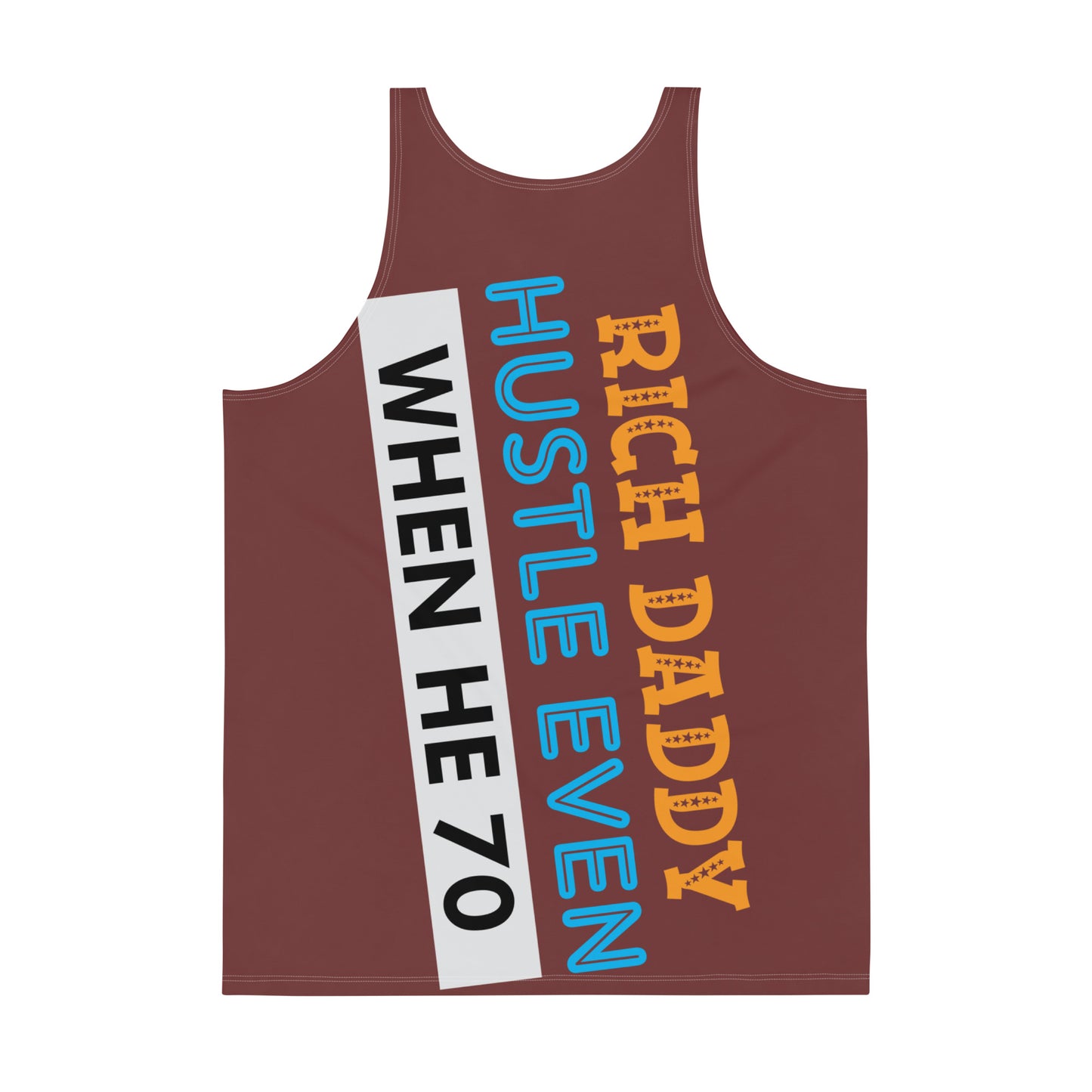 Auburn Flawdawear Limited Edition OG Rich Daddy “Rich Daddy Hustle Even When He 70” Men’s Tank Playuz Top