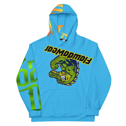 Deep Sky Blue Flawdawear x Gator Drip Supa-Heavy Excess-Stunna Hypa-Flex Limited Edition OG Rich Daddy “Everytime U See Me I’m 100k Richa” Unisex Playuz Hoodie