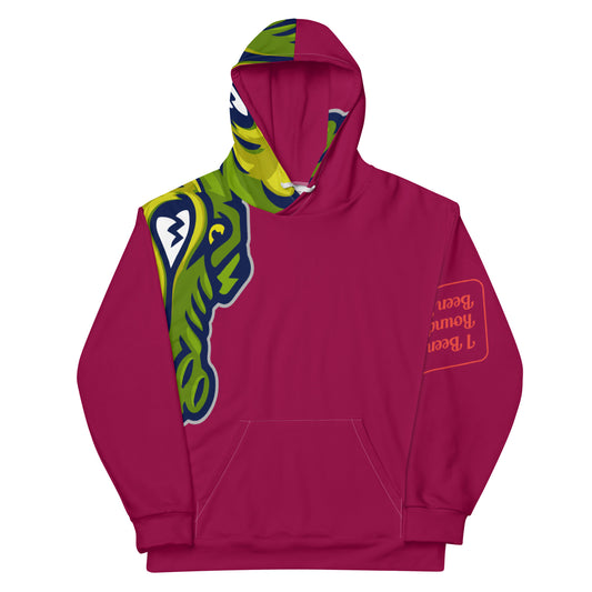 Burgundy Flawdawear Limited Edition OG Flawda Mane “I Been Rid’n Round N’ I Been Stunt’n” Unisex Playuz Hoodie