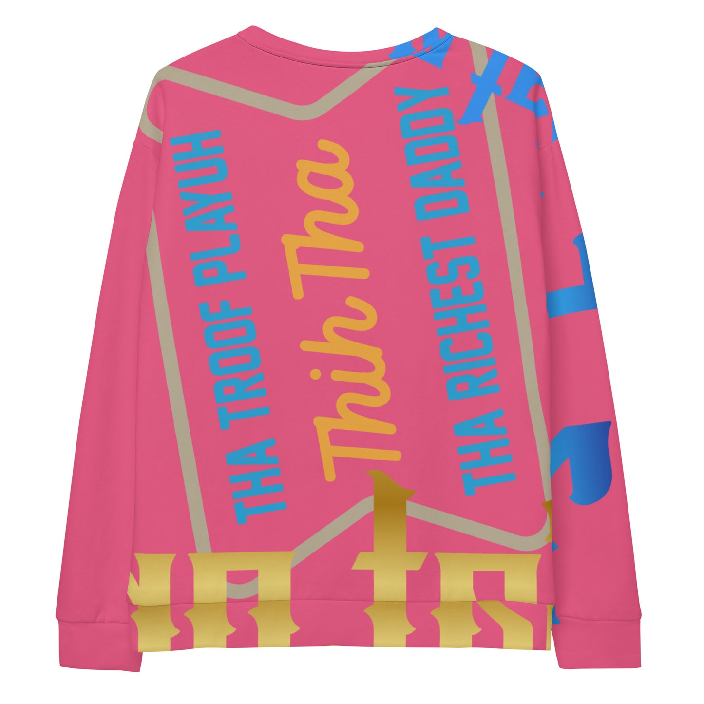 Pink Gator Drip Exclusive Supa-Heavy Excess-Stunna Flex Alligator Playuz Limited Edition OG Multi-Logo Rich Daddy “Tha Troof Playuh Thih Tha Richest Daddy” Unisex Playuz Sweatshirt